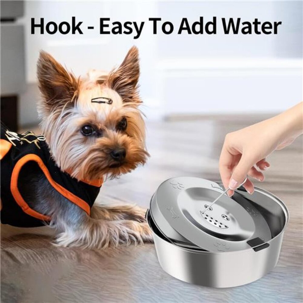1L/0.26Gallon No Spill and Slow Water Bowl for Small Dogs - Picture 3 of 7
